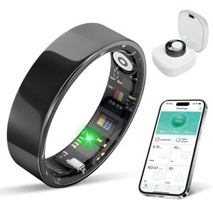 Advanced Health Monitoring Ring - Sleek Black
